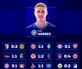 德转预测德甲：奥格02多特，拜仁31药厂，红牛31斯图，科隆11汉堡